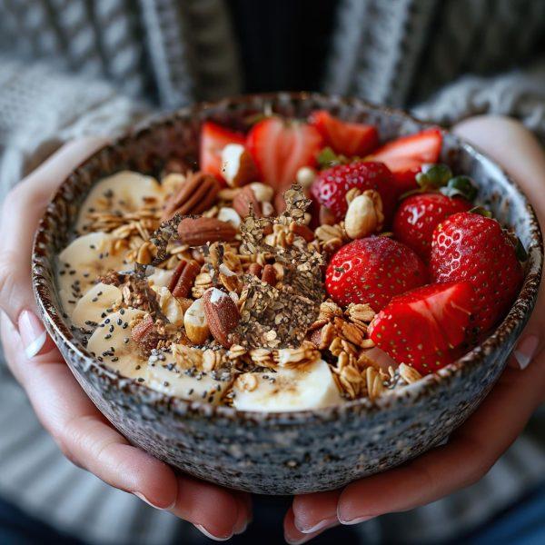 Erdbeer-Bowle mit der Basis Granola von Mama Bear.