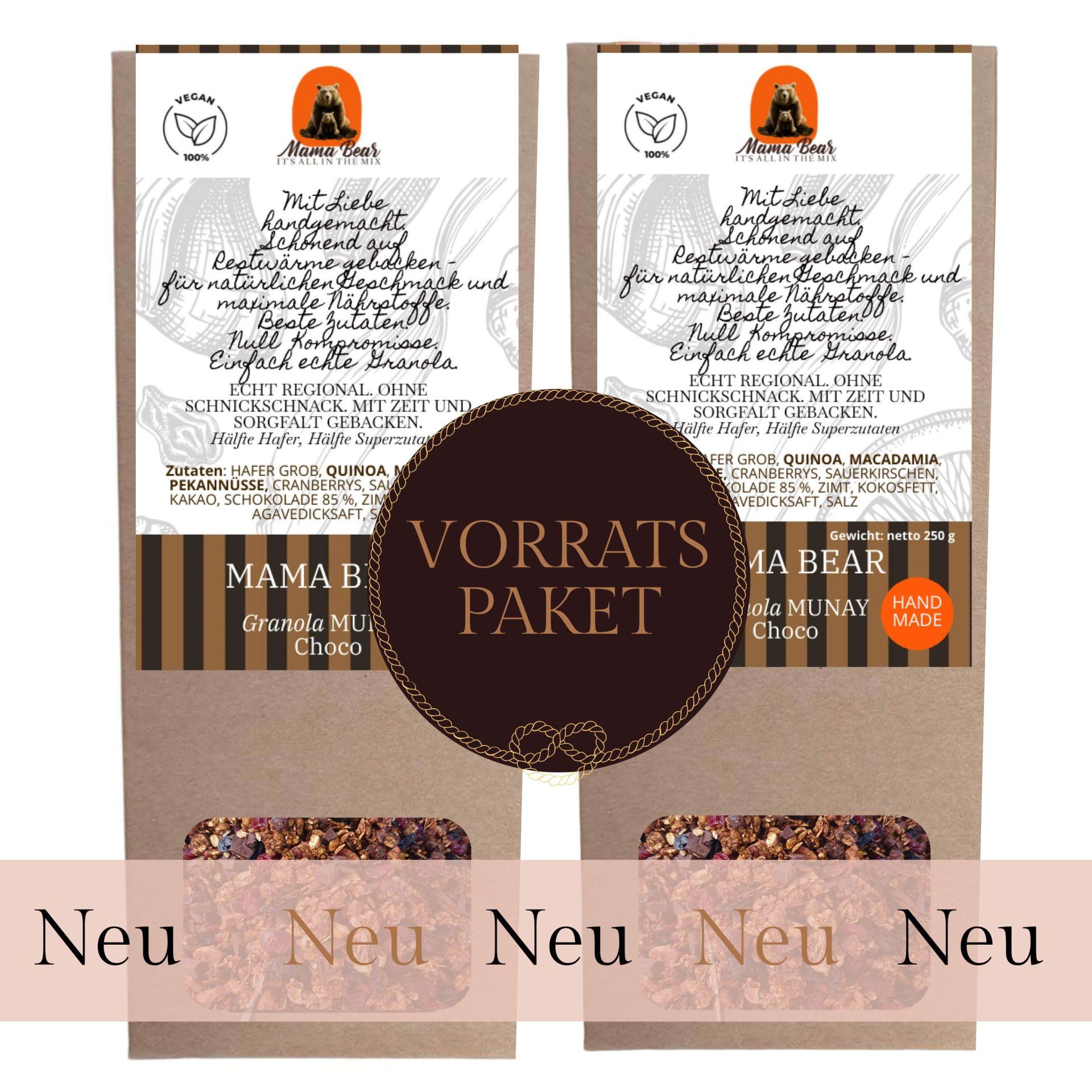Granola Munay Choco. Kunspermüsli Schoko, Vorratspaket